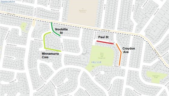 Hillvue Roadworks 1st to 12th July