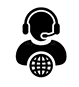 person with headset icon